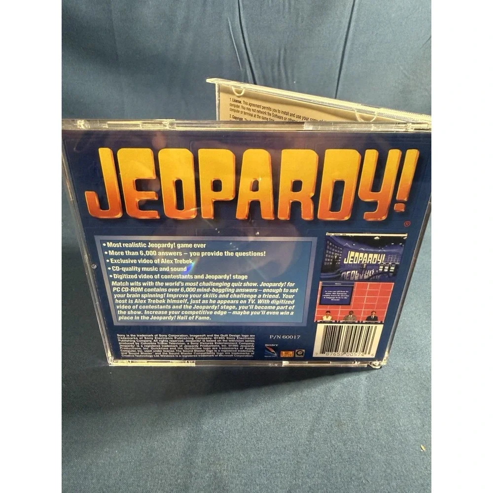 Jeopardy 1995 PC Game With Alex Trebek‎ Pre - Owned